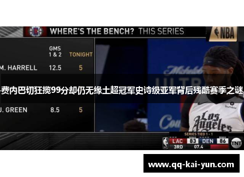 费内巴切狂揽99分却仍无缘土超冠军史诗级亚军背后残酷赛季之谜 费内巴切狂揽99分却仍无缘土超冠军史诗级亚军背后残酷赛季之谜